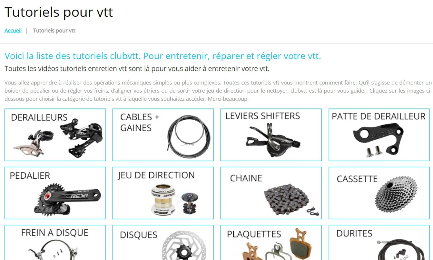 tutoriel vtt