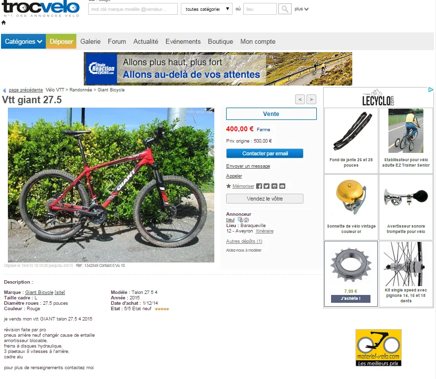 page d'accueil trocvelo