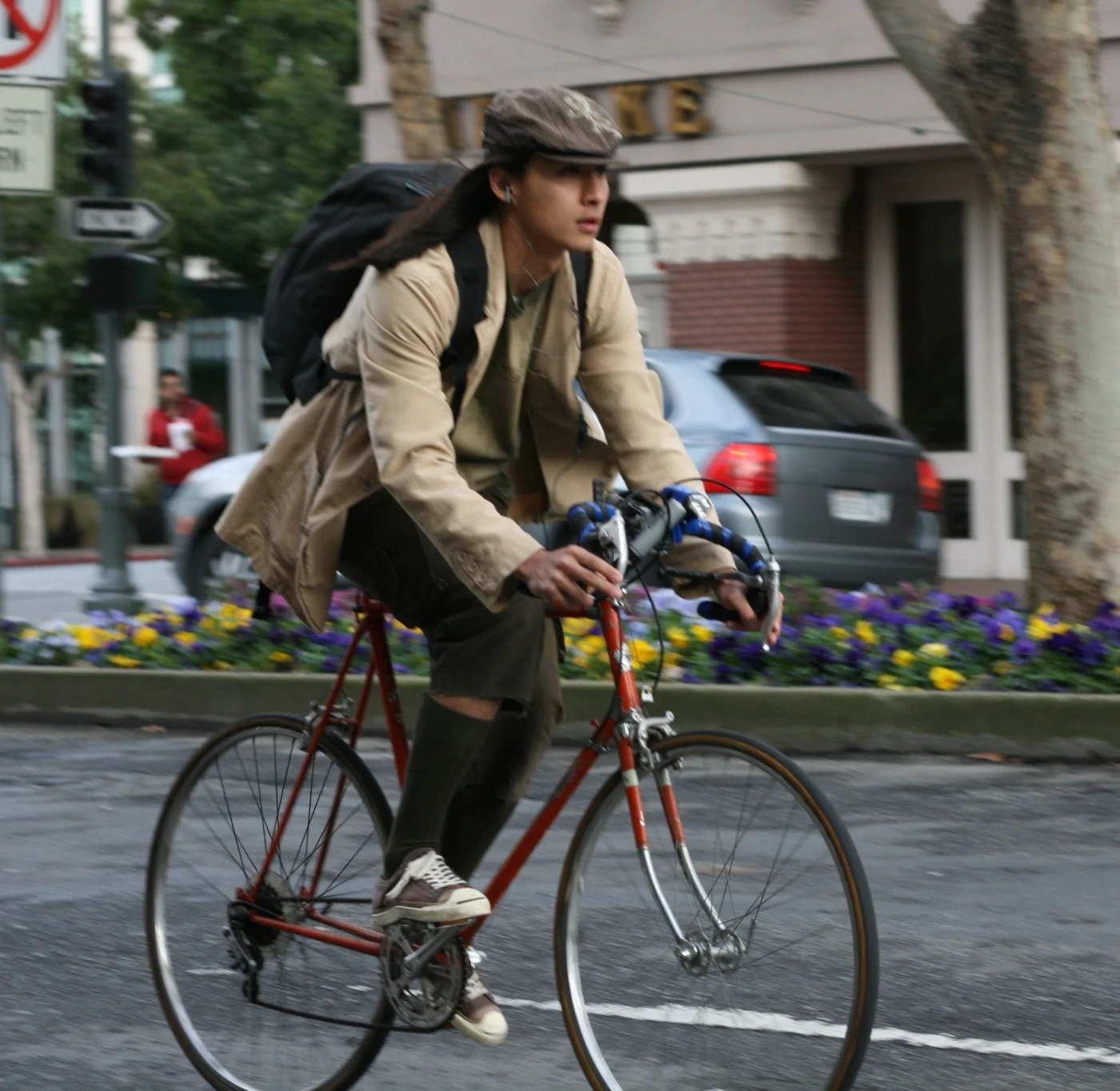 University Avenue cyclists by Richard Masoner