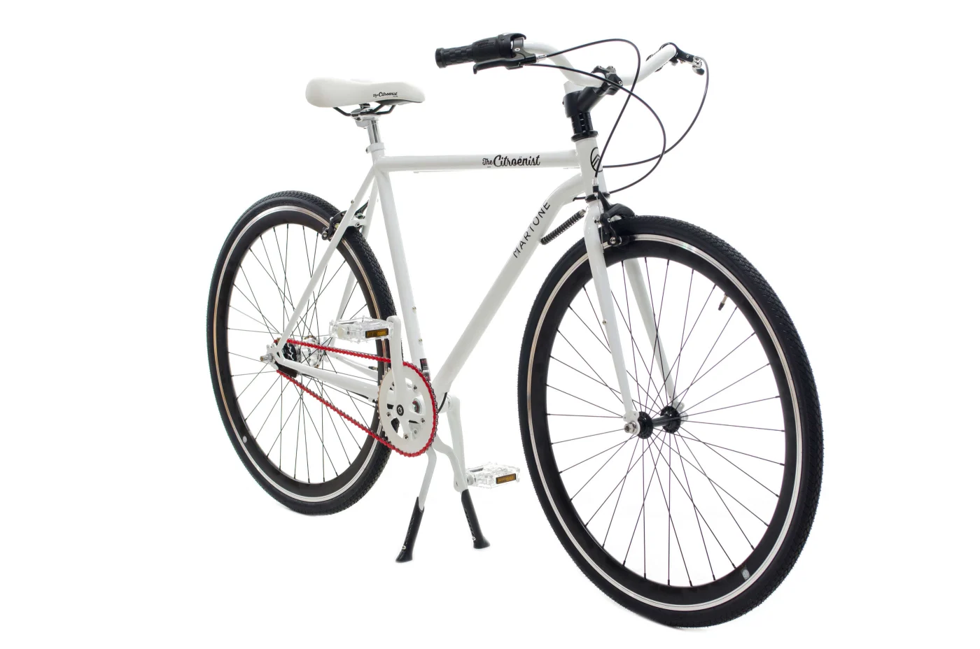 Vélo blanc citroen