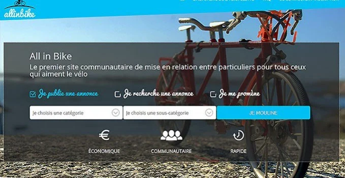 allinbike site internet page d'acceuil