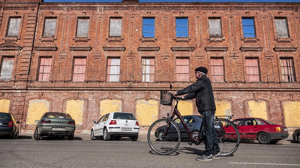papy à vélo