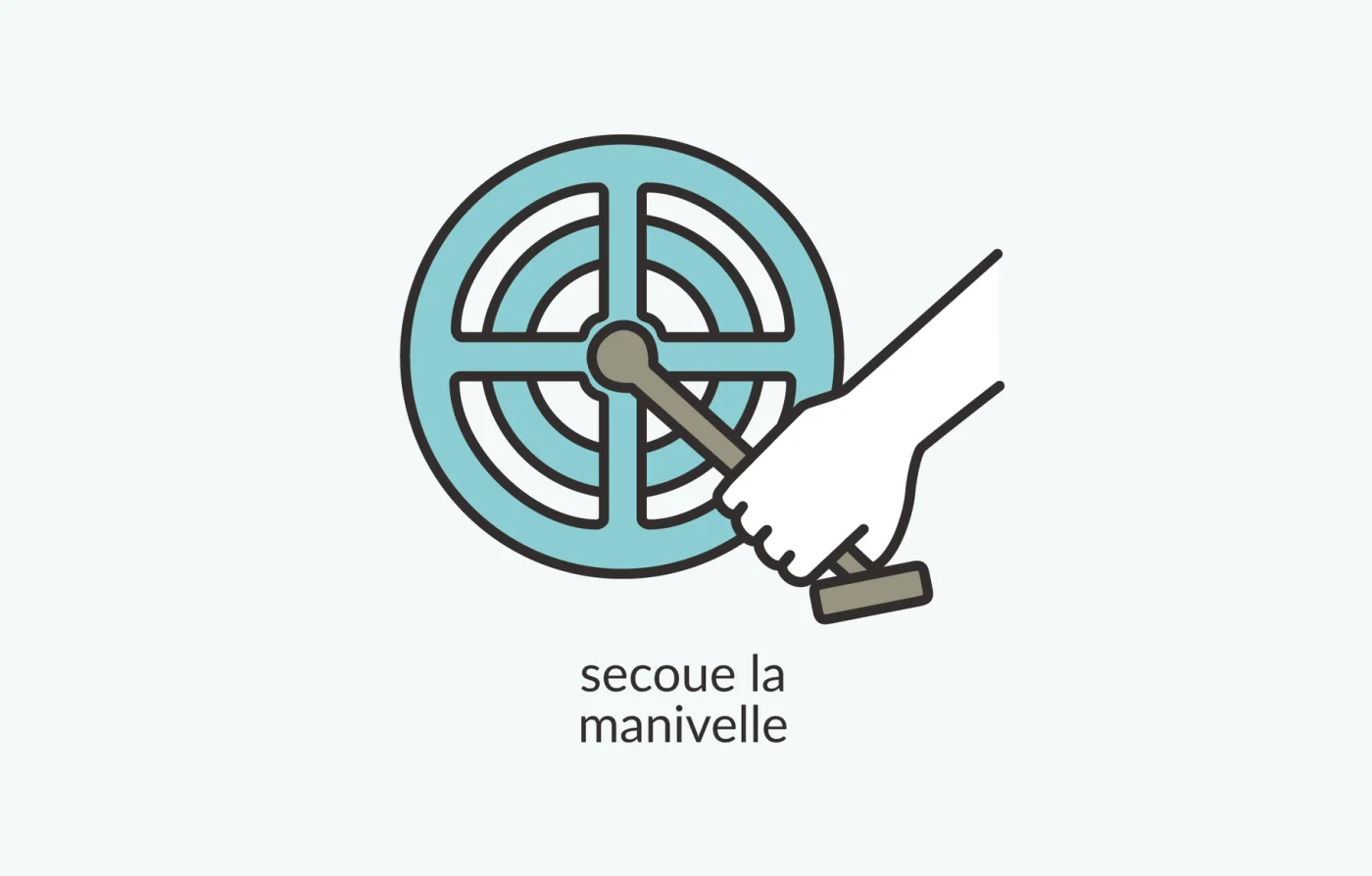 Un plateau et sa manivelle, avec une main qui secoue la manivelle latéralement pour détecter un jeu dans le pédalier.