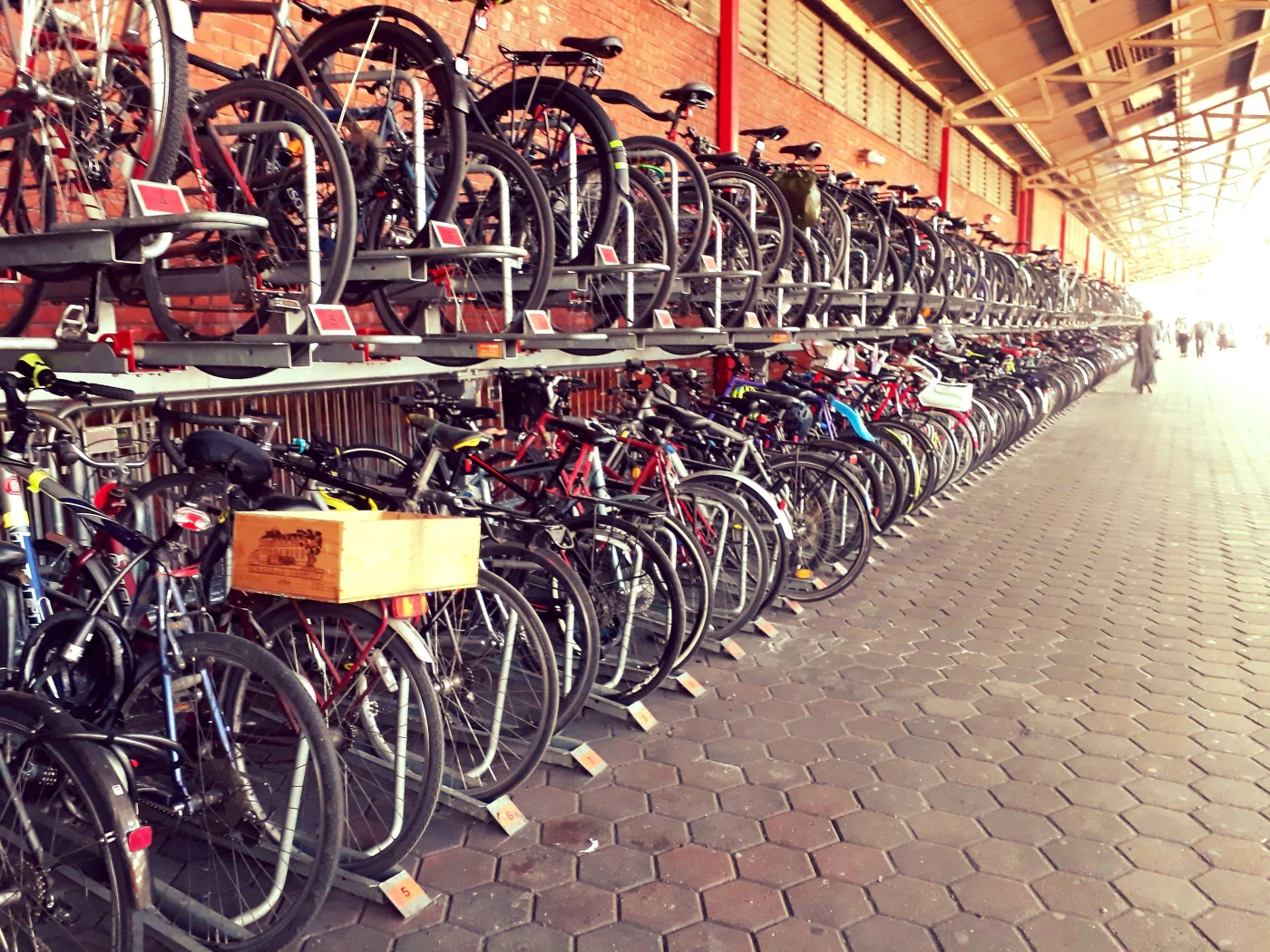 Parking à vélo à la gare de Londres