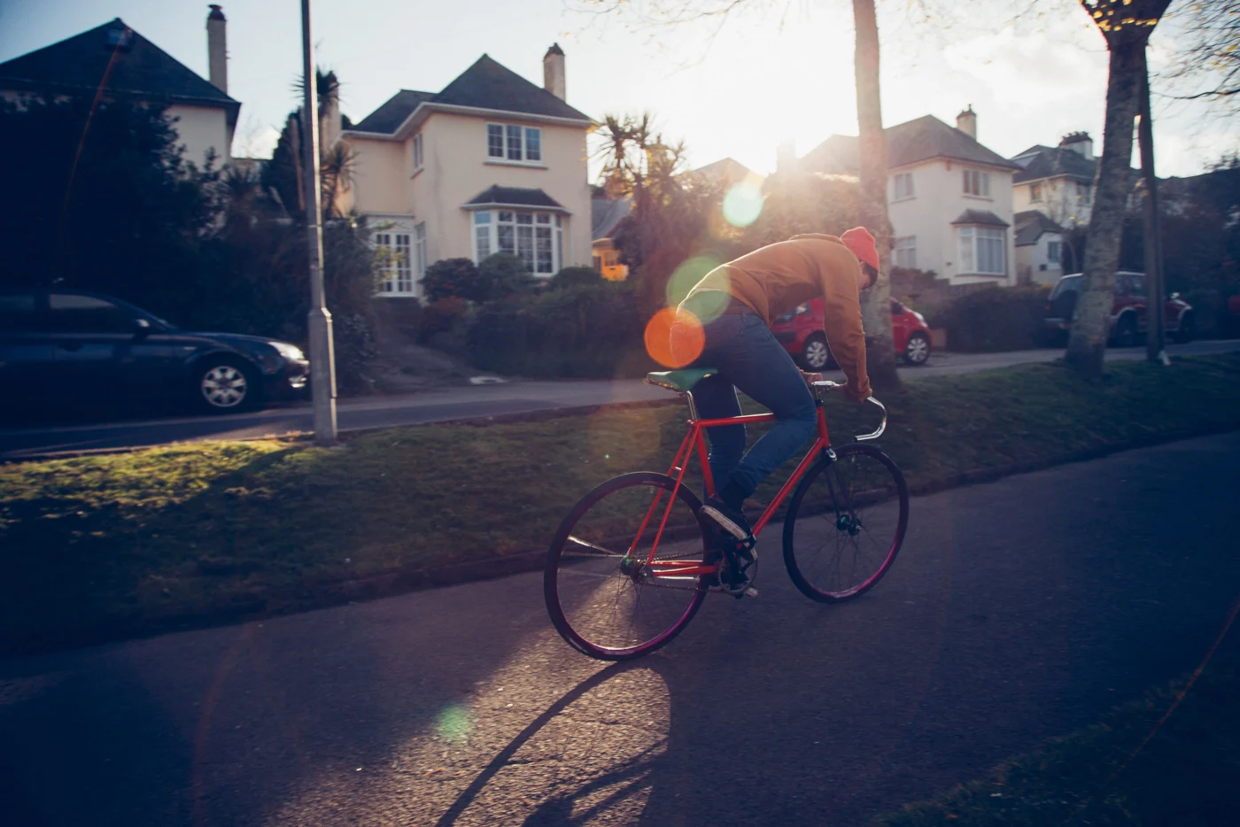 vélo de course d'occasion rouge homme