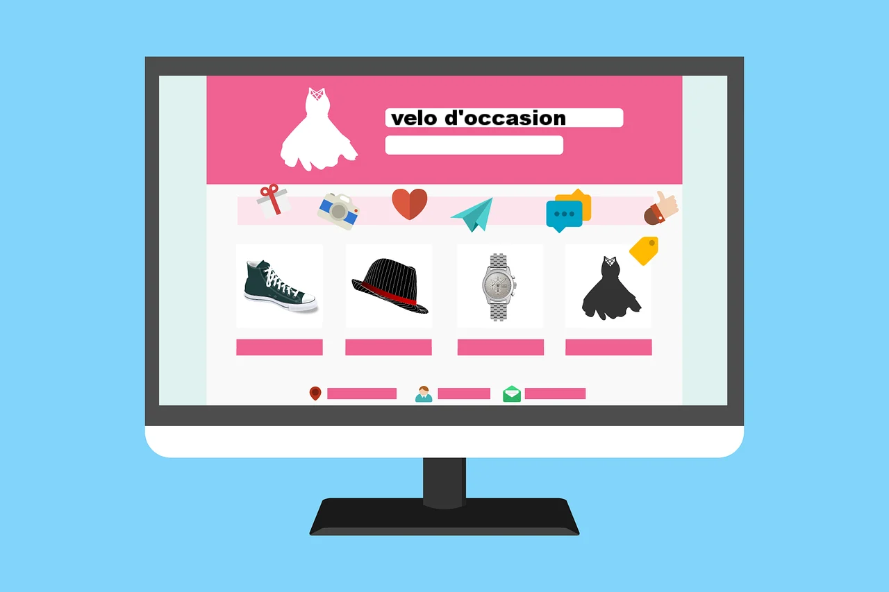 illustration d'une plateforme de vente de vélos d'occasion