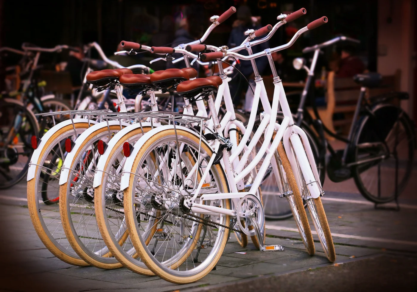 vélo blanc style vintage