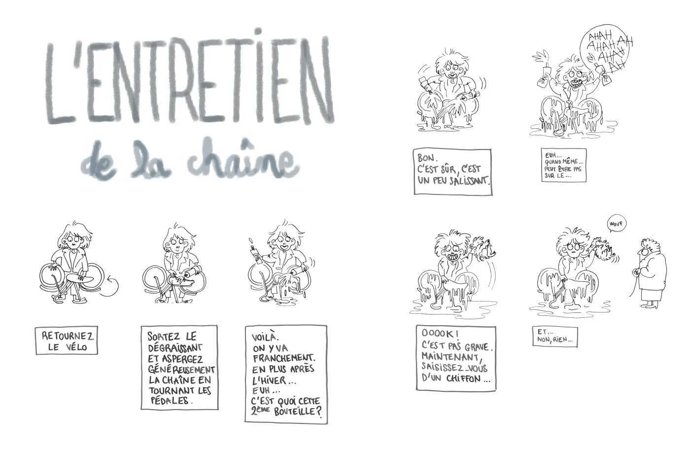 Entretien d'une chaîne à vélo