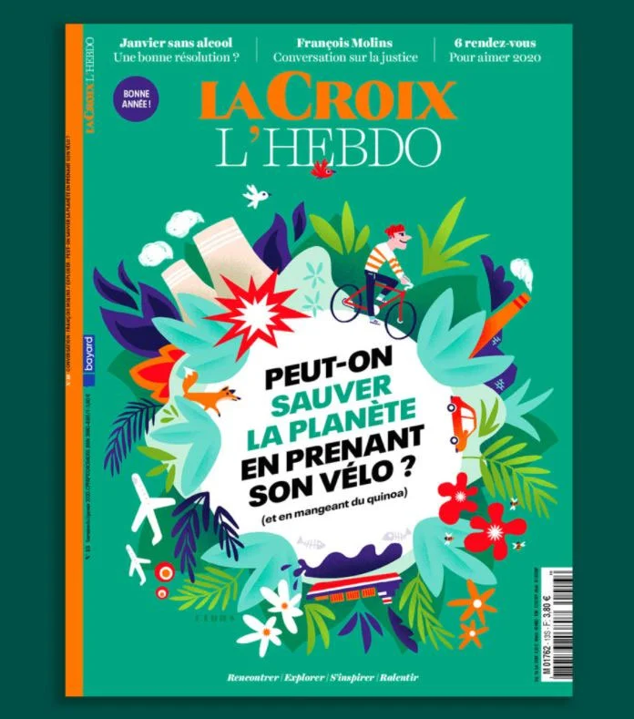 La une de l'hebdo La croix sur le vélo
