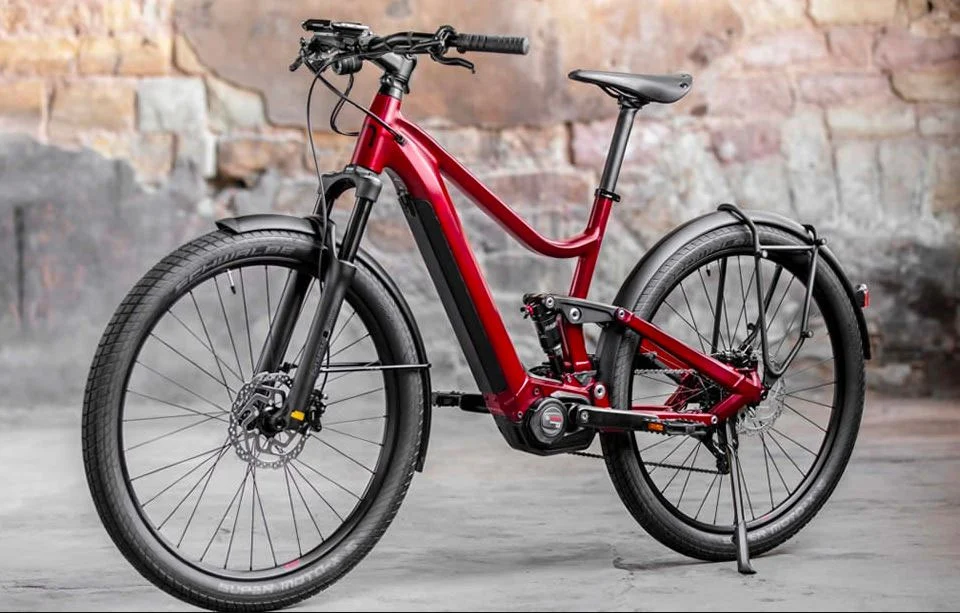 Moustache bike rouge