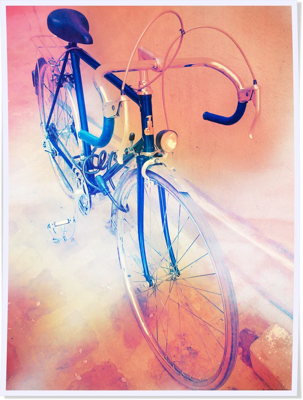 vélo de course raleigh bleu
