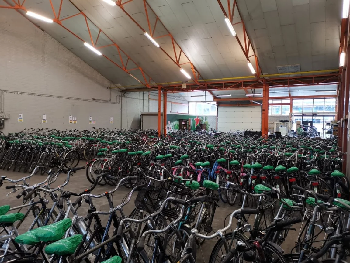 Stock de vélos hollandais d'occasion