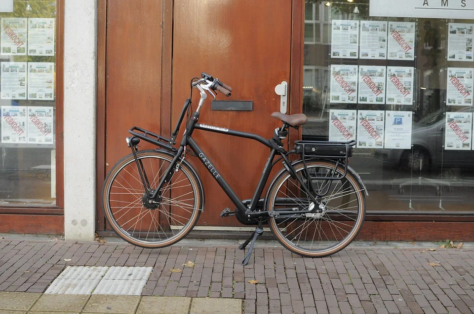 Vélo hollandais noir électrique d'occasion