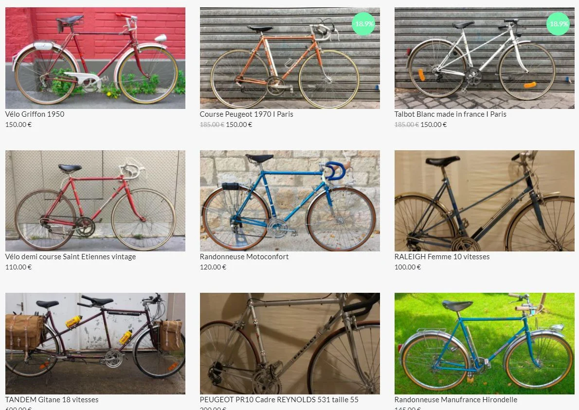 vélos vintage en vente sur belleroue
