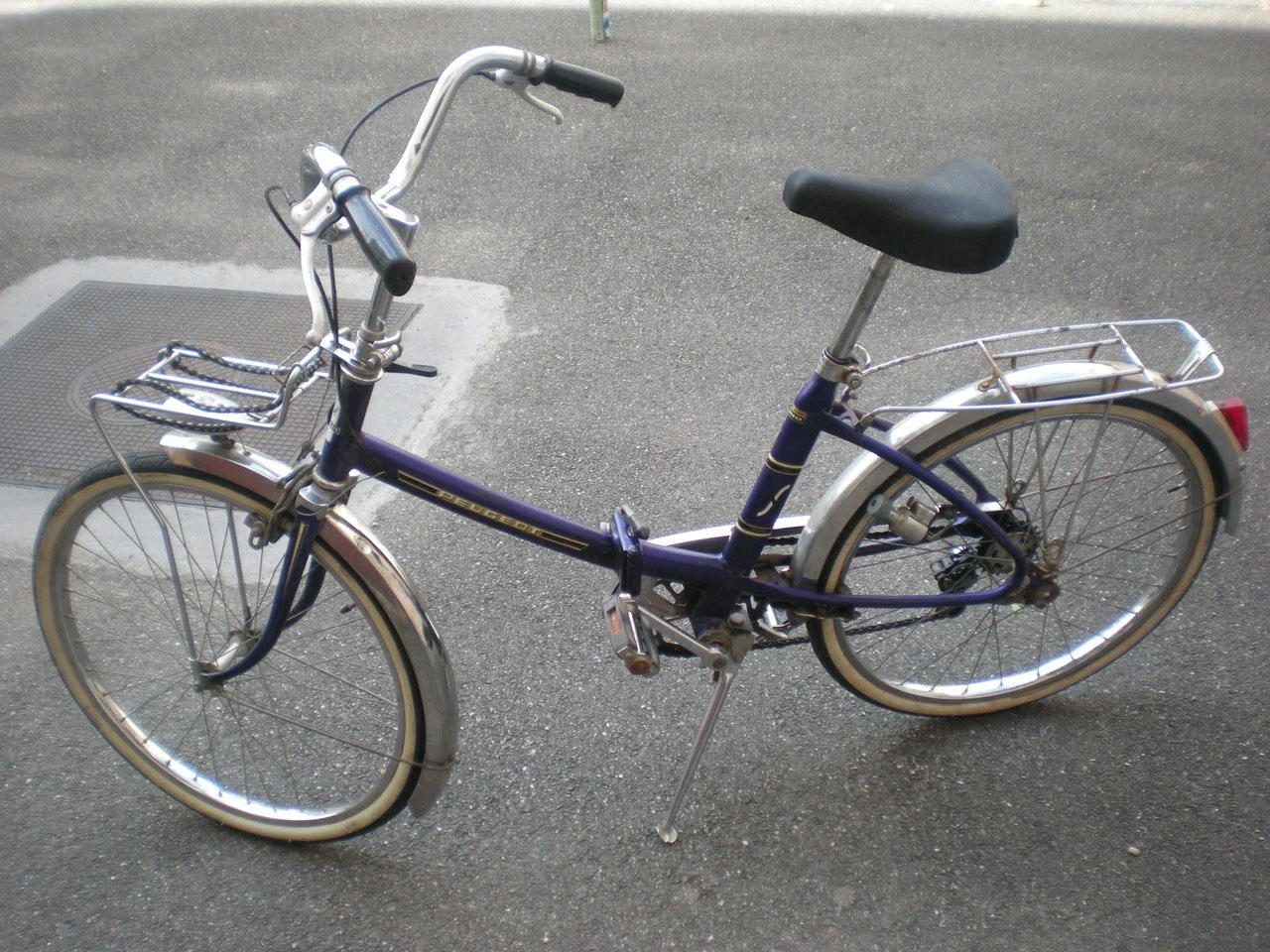 vélo pliant violet vintage femme peugeot