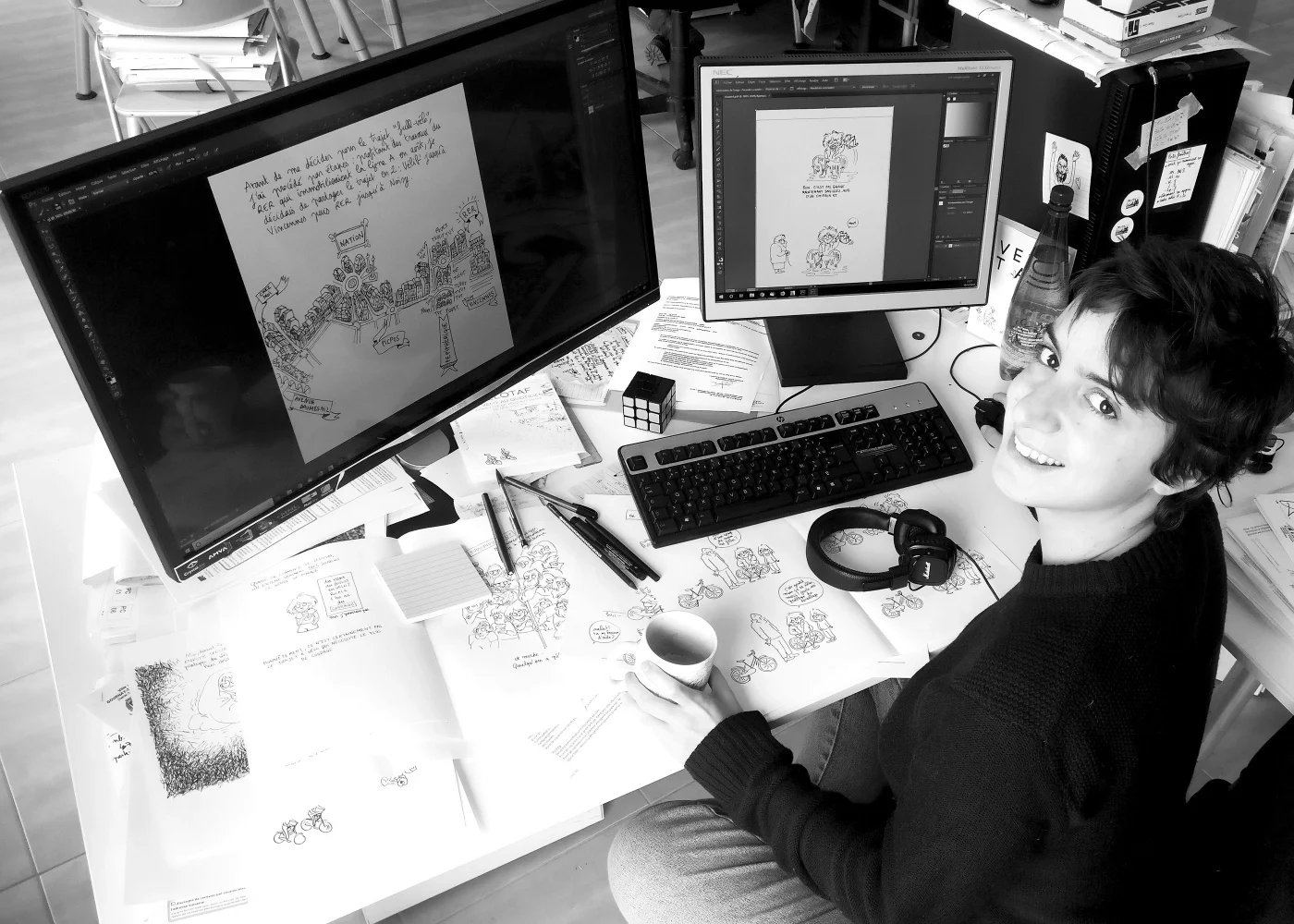 Eve Coton dessintrice Velotaf